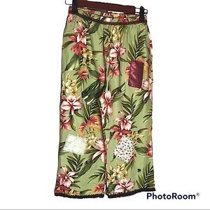 Vintage reworked upcycled safari style capris customized and one of a kind